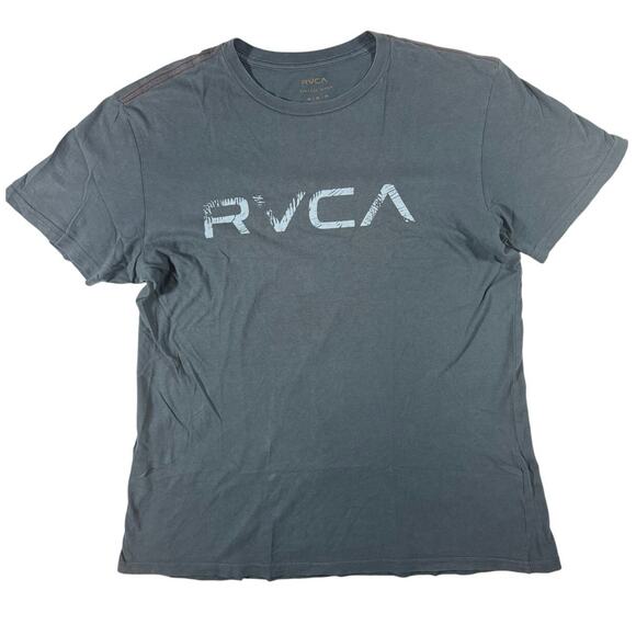 RVCA Vintage Wash T-Shirt Men’s Medium Gray Blue Surf Skate Tee - Picture 2 of 6